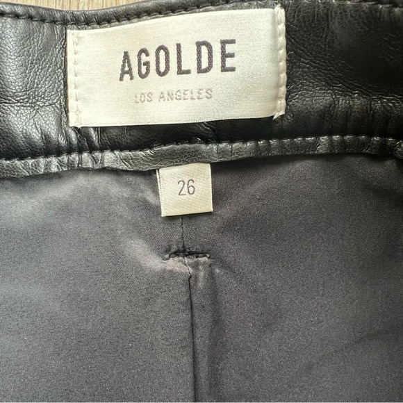AGOLDE Riley Long Recycled Leather Blend
Straight Leg Detox Pants NWOT Size 26 - Picture 6 of 13